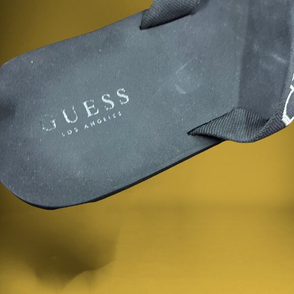 Guess Flip Flops Sz 10.5-11 (11") Preppy Metal G Thongs Beach Core Vacation Goth - Picture 3 of 8
